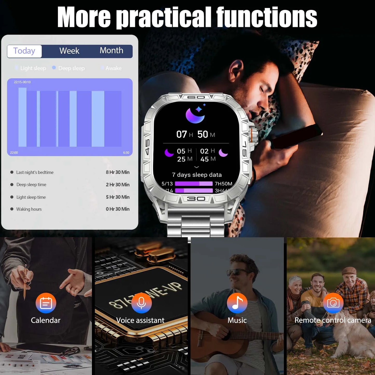 EIGIIS Smart Watch K63 With 100 Sport Modes IP68 Waterproof