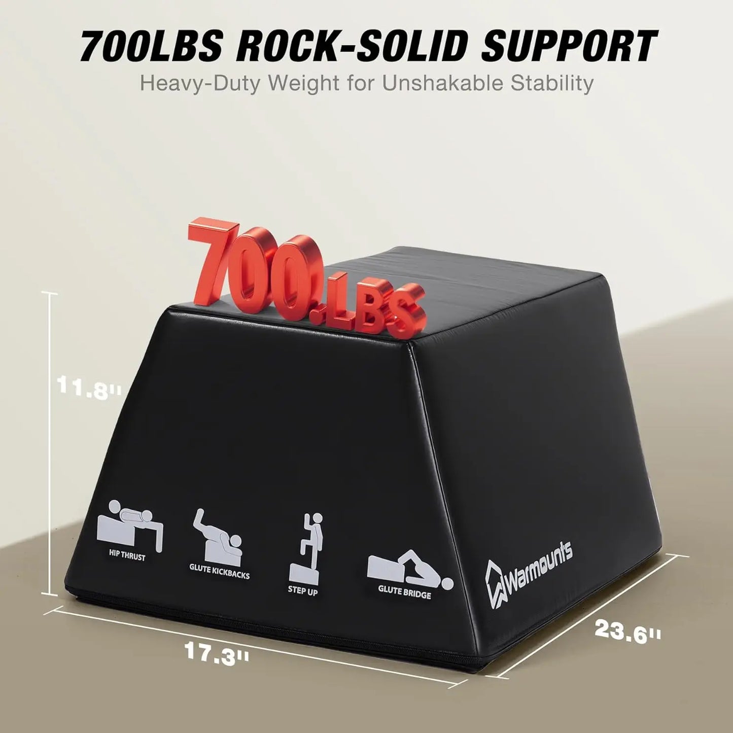 Warmounts Hip Thrust Box For Home Gym Strength Training