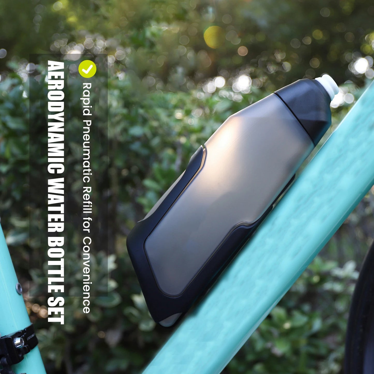 APWIKOGER Bicycle Aerodynamic Water Bottle Bracket Set 600ml