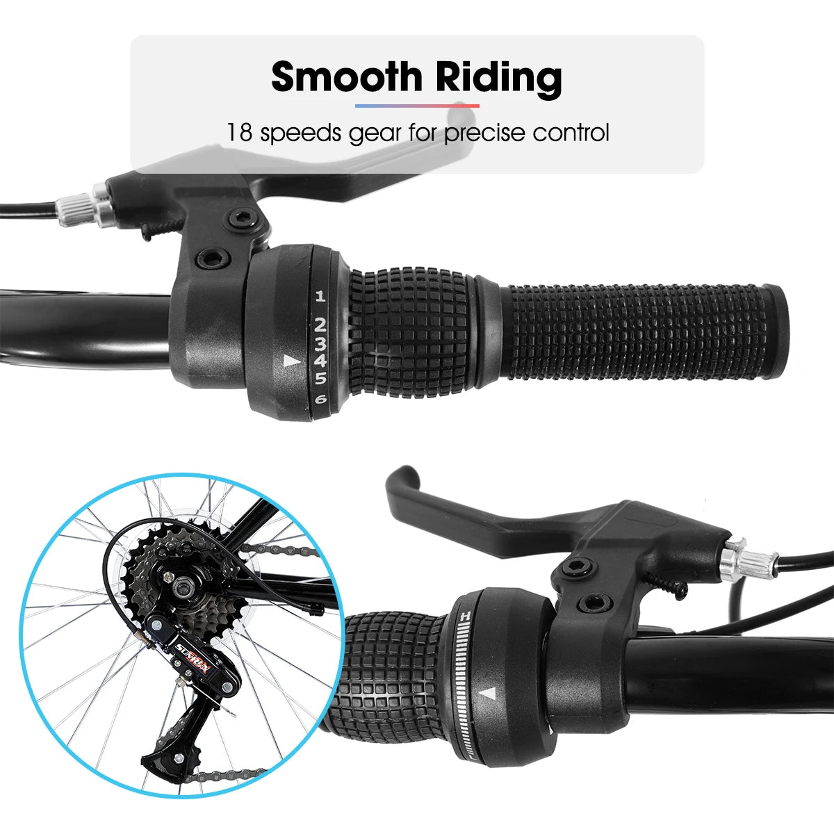 HILAND Mountain Bike For Men And Women 18 Speeds Steel