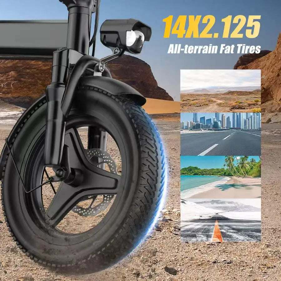 Foldable Electric Bicycle For Adults With 500W Motor 48V Battery