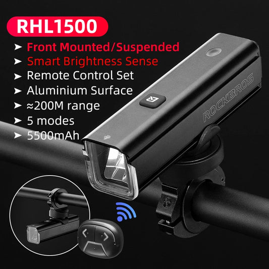 ROCKBROS 850 Lumen Bicycle Light USB Rechargeable Headlight