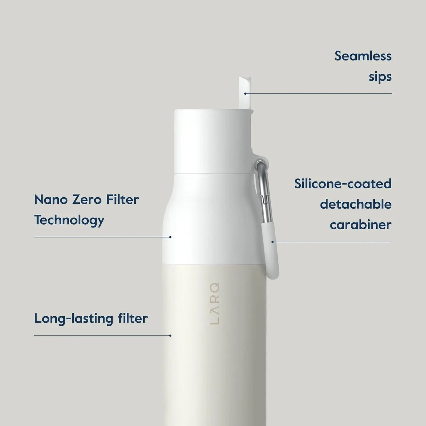 XMSJ Insulated Stainless Steel Water Bottle With Nano Zero Filter