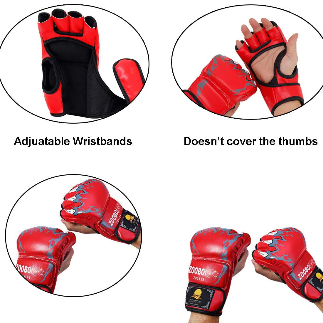 Unisex MMA Half-Finger Gloves For Training Muay Thai Boxing